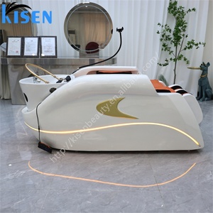 Lit de massage électrique en cuir de luxe KISEN, moderne et de haute qualité, pour salon de beauté, spa capillaire, chaise de shampoing, lit de massage électrique 4D - Product Image 1