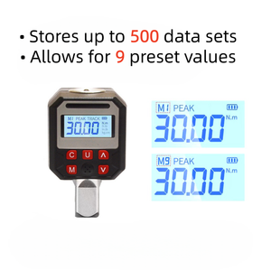 Juego de Adaptadores de Torque Digitales con Accionamiento de 1/2'', 7.4-147.6 Ft.lb (10-200Nm), Precisión del 2%, Modos Pico/Seguimiento - Product Image 4