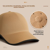 Casquette de baseball monopièce unisexe, couleur unie, respirante, séchage rapide, sans couture, en PVC, 6 panneaux, pour l'extérieur, best-seller transfrontalier