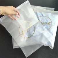 Sacs d'emballage pour t-shirts personnalisés avec fermeture éclair givrée, sacs en plastique scellés à fermeture éclair pour vêtements, vente en gros pour entreprises