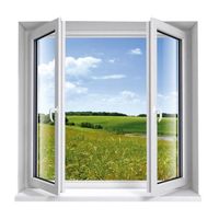 Fenêtre à battants moderne à double vitrage trempé, design persiennes, avec moustiquaire en acier inoxydable et cadre en PVC insonorisé – Offre spéciale