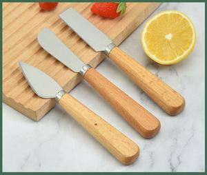 Ensemble de 3 couteaux en acier inoxydable avec manche en bois, outils de découpe de pizza, ustensiles de cuisine pour plateau de fromages et préparation alimentaire - Product Image 6