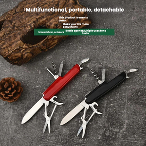 Couteau pliant multifonction en acier inoxydable pour la survie en milieu sauvage avec 9 fonctionnalités et usages polyvalents - Product Image 3