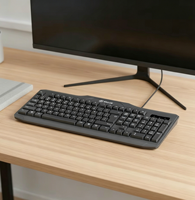 Usine personnalisée 9851 clavier filaire étanche ABS 104 touches clavier USB pour bureau nouveaux accessoires de travail