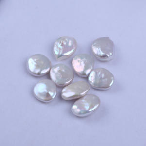 Perle d'eau douce naturelle Zhuji 16-18 mm, accessoire de bricolage fait main, forme baroque, goutte d'eau, bouton ovale, baroque - Product Image 5