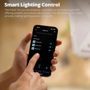 Panneau lumineux LED bicolore GODOX P260C PRO 2800-6500K, <span class=keywords><strong>lampe</strong></span> vidéo de studio à intensité variable pour la production vidéo et le vlogging - Product Image 5