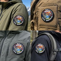 Badges professionnels ronds personnalisés personnalisés en PVC souple 3D Patch en caoutchouc PVC gaufré en carton pour vêtements