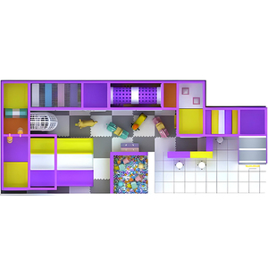 Equipo Profesional Personalizado para Área de Juegos Interior Multinivel, con Túneles, Toboganes y Juguetes para Salón de Centro Comunitario - Product Image 4