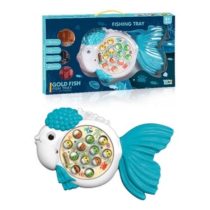 Bandeja de pesca eléctrica con forma de pez dorado <span class=keywords><strong>para</strong></span> niños, Juego de pesca de rotación, <span class=keywords><strong>juguetes</strong></span> interactivos, juego de captura de <span class=keywords><strong>peces</strong></span> con música, 12 Uds. - Product Image 2