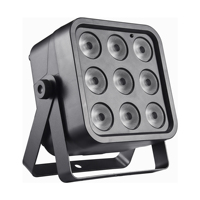 Projecteur LED portable rechargeable 9*6W RGBWAUV 54W avec application sans fil pour DJ, discothèque, mariage, fête