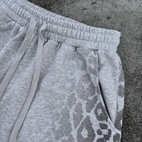 SEMETAL Custom Leopard Printed Stacked Jogging Pants Heavyweight Cotton Flared Baggy Track Pants Oversized Men Sweatpants