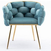 Sillón de Terciopelo de Lujo, Moderno, Tapizado, con Patas de Metal Dorado, Plateado o Negro, para Sala de Estar, Muebles de Hotel