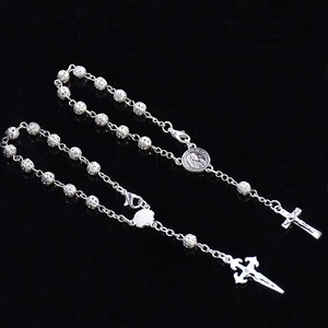 Pulsera <span class=keywords><strong>de</strong></span> Metal <span class=keywords><strong>de</strong></span> plata antigua, conjunto <span class=keywords><strong>de</strong></span> concha o Fátima <span class=keywords><strong>de</strong></span> <span class=keywords><strong>Santiago</strong></span>, catolismo, regalo, cuentas <span class=keywords><strong>de</strong></span> oración religiosa, rosarios - Product Image 6