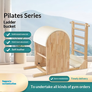 Ensemble d'équipement de Pilates professionnel 5 pièces en bois de chêne : Reformer, Ladder Barrel, Wunda Chair pour studio de pilates de prestige - Product Image 3