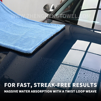 Ultra Absorbent Twisted Loop Microfiber Towels Reusable (Machine Washable) Microfiber Drying Towel 80/20 Blend
