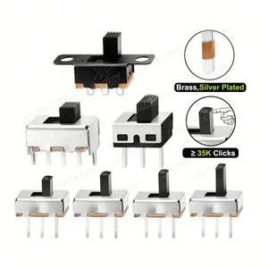 마이크로 슬라이드 스위치 Spdt <span class=keywords><strong>3</strong></span> 핀 5 위치 미니 Ss12f15 Ss12f44 1p2t 3mm 4mm 5mm 6mm 소형 토글 아두이노 용 PCB 마운트 터미널 - Product Image 1