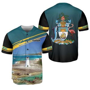 Drapeau des Bahamas personnalisé conçu uniforme de Baseball pour hommes impression à la demande sublimation maillot des Bahamas bas prix vendre en vrac maillots - Product Image 6