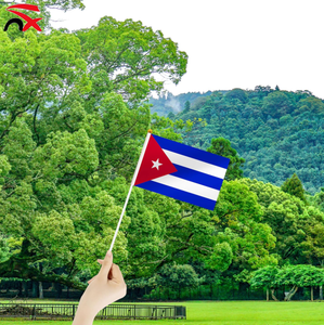 Entrega Rápida, Mini Bandera de Mano, Decoración para Festivales al Aire Libre, 14*21cm, Impresión Digital, Bandera de <span class=keywords><strong>Cuba</strong></span> de Poliéster para Sostener con la Mano - Product Image 5