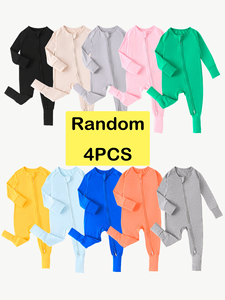 2026 वसंत के नए बांस फाइबर लंबे आस्तीन मुद्रित बेबी जम्पसूट/बच्चों के लिए विदेशी व्यापार यादृच्छिक शैली - Product Image 4