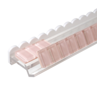 MOQ 50 ensembles, support de mahjong personnalisé, tuiles en acrylique blanc et transparent, support d'affichage, support de mahjong à coquille magnétique robuste, ensemble de poussoirs