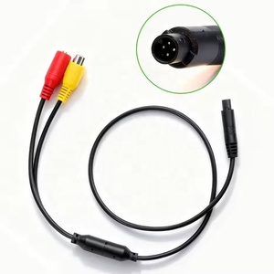 Adaptateur de signal et d'alimentation pour caméra de recul universelle de voiture, connecteur mâle 4 broches vers connecteur femelle CVBS RCA, accessoires de câblage - Product Image 1