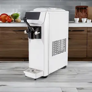 Máquina de helados para cafetería, máquina de servicio suave comercial de un solo sabor, 220V, máquina de helados suaves de mesa pequeña