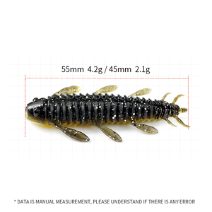 SKM Offre Spéciale <span class=keywords><strong>Leurres</strong></span> Souples Chrysalide de Cigale Multi-Armees 55mm/4.2g 45mm/2.1g – Les <span class=keywords><strong>Meilleurs</strong></span> <span class=keywords><strong>Leurres</strong></span> Souples en Plastique pour <span class=keywords><strong>Brochet</strong></span> et Poisson-Chat - Product Image 2