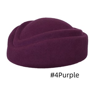 High Quality Wool Pillbox Hat Teardrop <strong>Fascinator</strong> Sweet Design for Four Seasons Stewardess Parties Casual Business Outdoor - Product Image 5