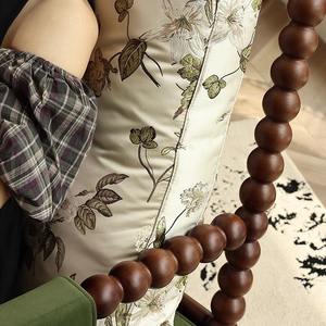 Ghế bập bênh kiểu Pháp phong cách Mỹ cổ điển, ghế ngủ ngả lưng ngọc trai, ghế sofa đơn bằng gỗ nguyên khối, thiết kế hiện đại dành cho phòng khách - Product Image 4