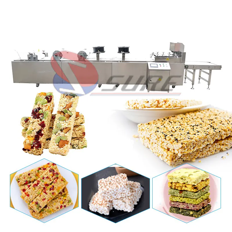 Lõi điền Snack đùn/sô cô la thanh đúc dòng/năng lượng ngũ cốc thanh dây chuyền sản xuất