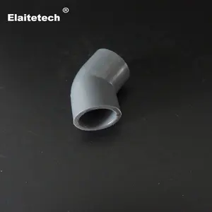 Plastics tube PVC UPVC 45 degree equal elbow bend connector for pipe splicing
