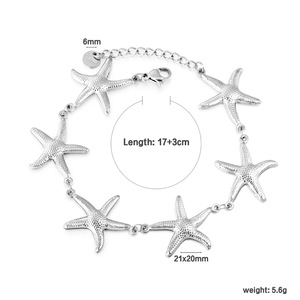 Bracelet étoile de mer pour femmes, en acier inoxydable doré, thème océan, bijoux à la mode, cadeau, design géométrique - Product Image 5