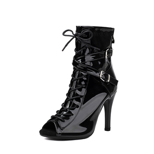 <span class=keywords><strong>Bottines</strong></span> à lacets à bout ouvert pour femmes, chaussures de <span class=keywords><strong>danse</strong></span> <span class=keywords><strong>jazz</strong></span> - Product Image 5