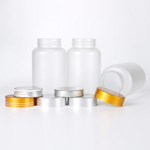 PET Matte Transparent <b>Bottle</b> 100ml 150ml 200ml 300ml 4oz 6oz with Silver Metal Screw Cap for Vitamin Pill Medicine Storage - Product Image 6