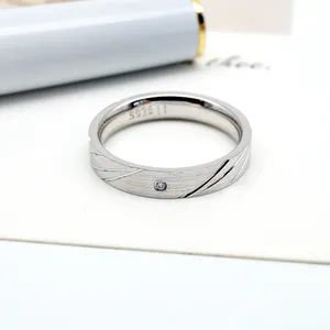 Anel de prata esterlina 925 para mulheres, anel para casal 925