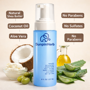Mousse Coiffante Volumisante et Anti-Frisottis aux Herbes pour Tresses, Locks, Boucles et Cheveux Afro – Séchage Rapide, Sans Résidus – Brillance et Volume – Qualité Salon – OEM - Product Image 4