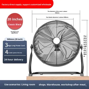 Tám tốc độ công nghiệp kim loại Fan thấp-điện gió mạnh mẽ cho các trang web Xây Dựng Nhà máy thông gió máy tính để bàn tầng thường vụ - Product Image 2