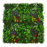 Panneaux muraux en gazon artificiel en buis vert, feuilles de plastique, art mural pour l'extérieur, les intérieurs, les fêtes, les mariages, Noël, certifié UV
