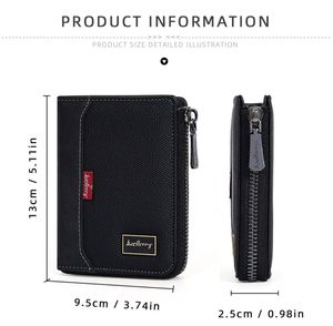 Portefeuille court minimaliste pour homme, blocage RFID, imperméable, multi-fentes pour cartes, fermeture ouverte, aluminium + cuir, doublure en soie - Product Image 6