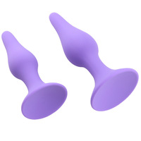 Ensemble de quatre plugs anaux en silicone écologiques pour stimulation postérieure, avec perles de traction et ventouse mains libres, jouet sexuel en gros