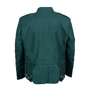 Chaqueta Escocesa Doble de Lana y Viscosa para Hombre, con Chaleco Bordado, Cuello Alto con Botones, Ropa Formal de Invierno - Product Image 2