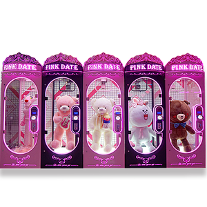 La chiave rosa della data ha tagliato la macchina del gioco della corda che sta il premio dell'interno del giocattolo distributore automatico dell'artiglio della gru per la vendita - Product Image 1