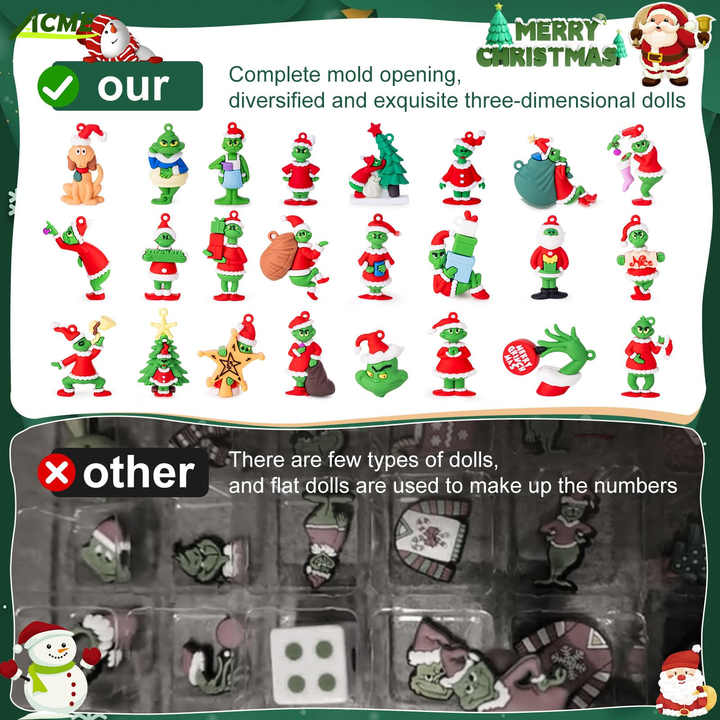 2025 Christmas Advent Calendar 24 Day Countdown with Collectible