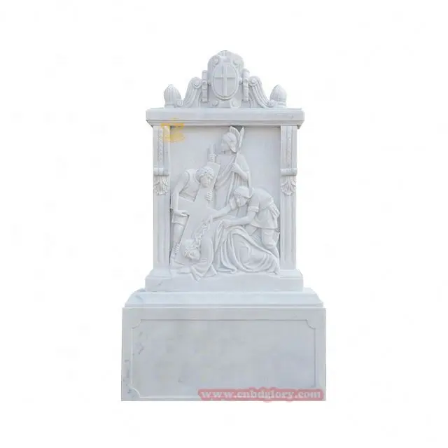 Piedra Natural Popular diseño mármol escultura para la Iglesia Católica decoración Jesús crucifixión