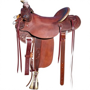 Selle de course anglaise de luxe BS International NA94 en cuir de vachette, avec arceau en bois, durable et confortable, pour cheval, avec bride et boîte de transport - Product Image 3