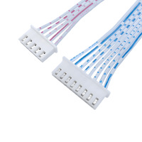 Harnes kawat XH2.54 kabel Terminal 2/3/4/5/6/10P merah, biru, hitam dan putih Dupont kepala tunggal pengikat kawat lapis grosir
