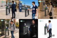 Torniquete Trípode Exterior de Acero Inoxidable 304 con Barrera Abatible, Puerta de Seguridad de Doble Carril, CE RoHS, 30-40 Personas/Min, Motor Sin Escobillas IP65