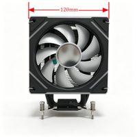 Ventilateur de refroidissement CPU 6HB-12B-9YLDG1 12V 6 caloducs 120mm PWM pour sockets Intel 1700 1851 AM4 avec dissipation thermique avancée