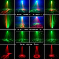 Lumières de fête DJ Disco, laser nordique et LED RGB, mode automatique activé par le son, télécommande, intérieur, karaoké, club, KTV, CRI élevé 95 | YSH