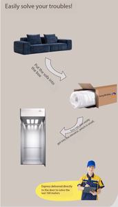 Lit de chaise de canapé simple d'éponge comprimée par vide de style paresseux avec la couverture lavable pour le salon-<span class=keywords><strong>prix</strong></span> usine/vente en gros - Product Image 2